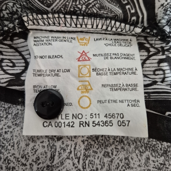 Alia Black and White Patterned Blouse Size 18 - Picture 5 of 7